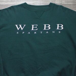Vintage Webb Spartans Gear For Sports Big Cotton Green Sweatshirt Size Large